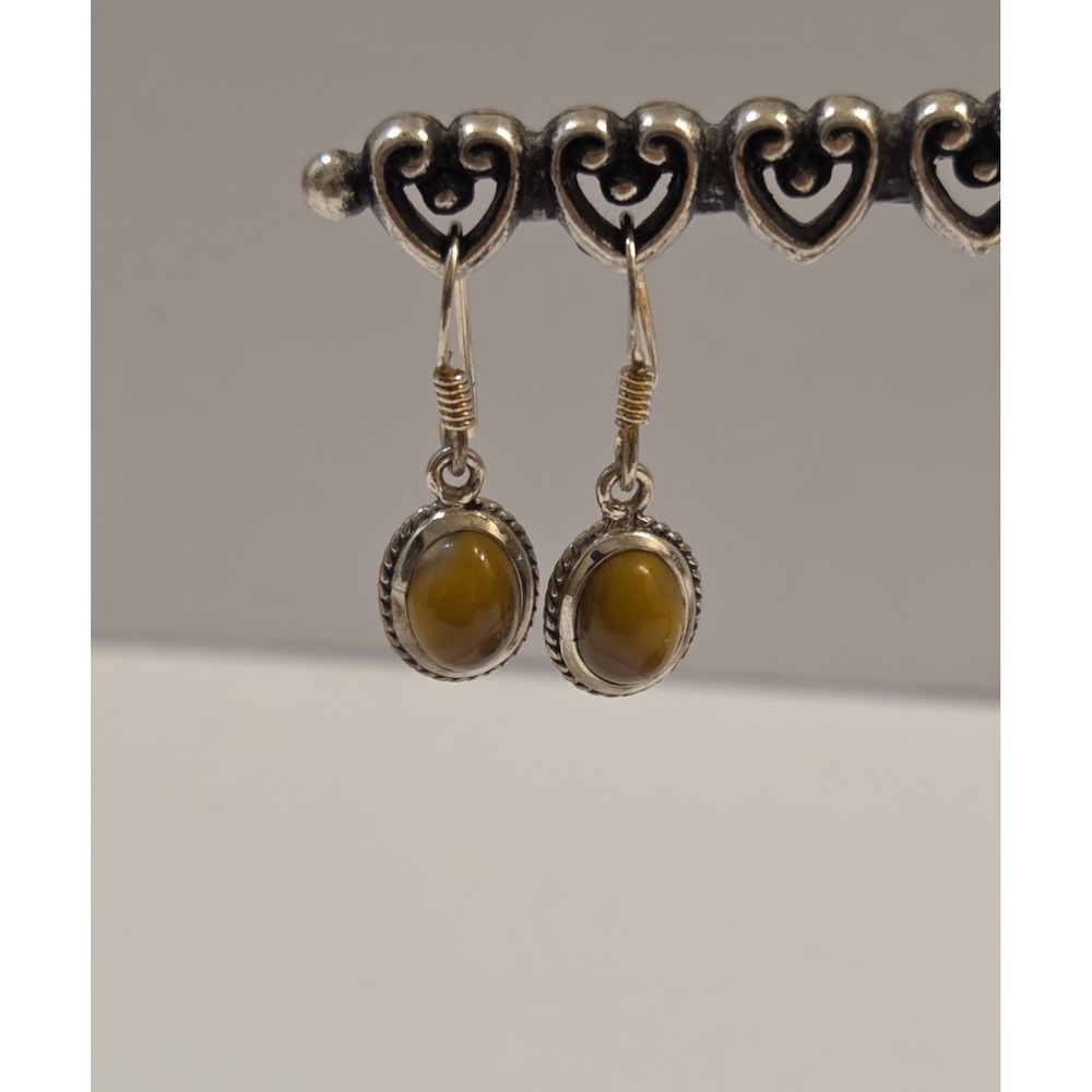 Leeds Sterling Silver & Kentucky Agate Dangle Earrings